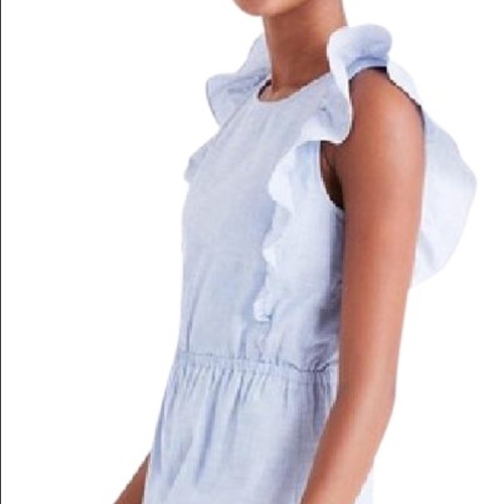 Madewell Chambray Ruffle Dress - Picture 6 of 6